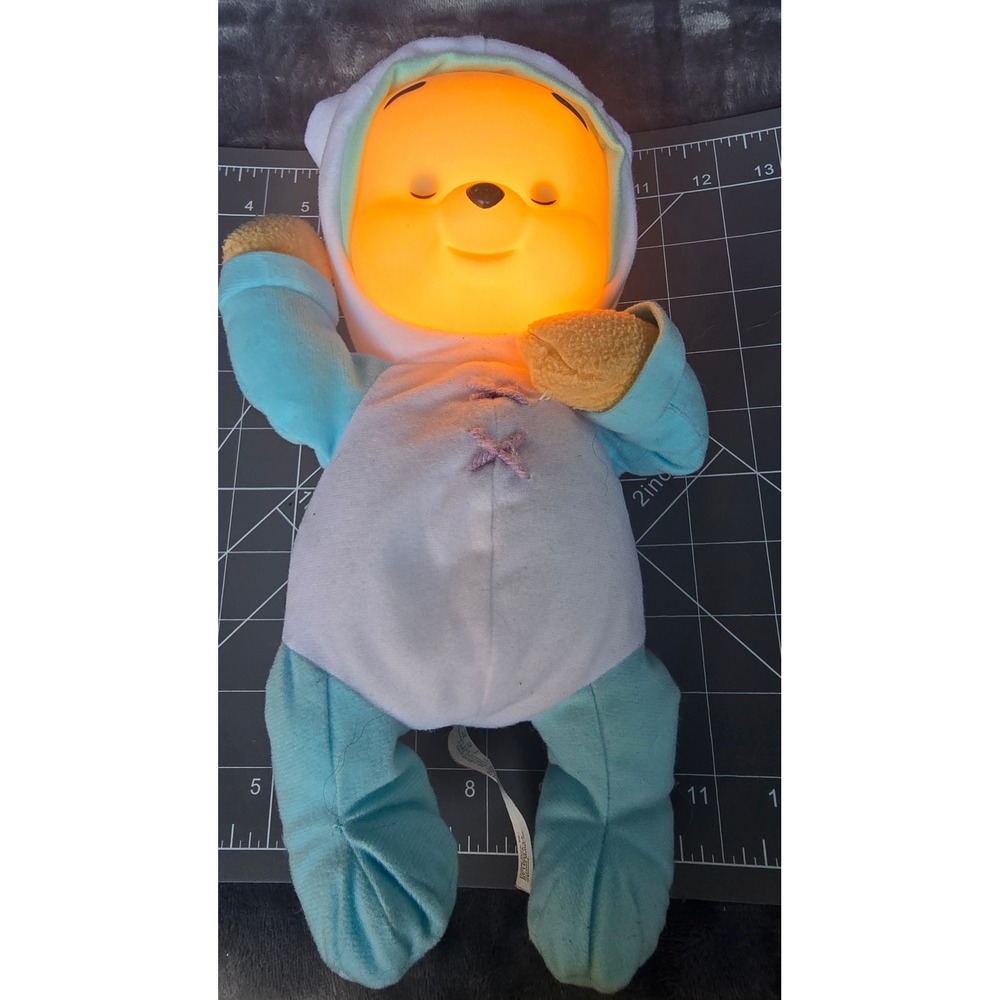 Disney Winnie the Pooh Lullaby Gloworm Plush Fisher-Price J2575 Blue White 2005